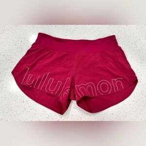 lululemon athletica Women's Athletic running shorts raspberry limited edition 8